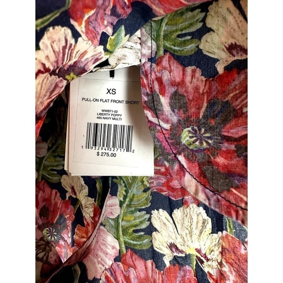 NWT Onia Pull On Flat Front Short in Liberty Poppy size XS - Picture 4 of 7